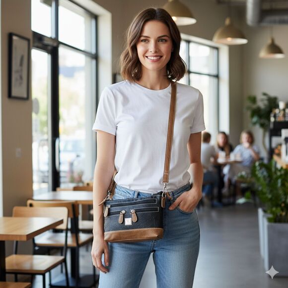 STONE & COMPANY Leather Purse with Tons of Pockets NWOT - Picture 1 of 7